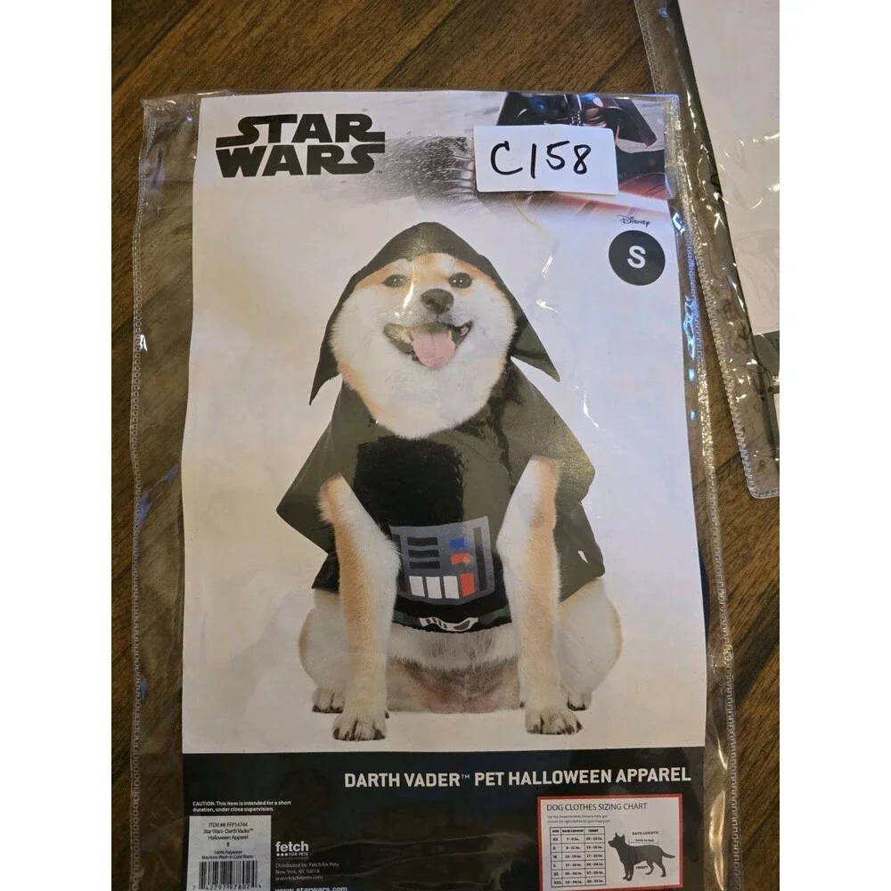 Star Wars Darth Vader Dog Costume Small Hood Cape Halloween New Futuristic